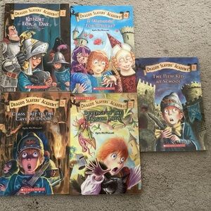 Dragon Slayers' Academy Book Set Kids Chapter Books 1-5 Very Good Scholastic